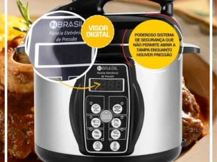 Panela De Pressão Elétrica Inox – 4 Litros